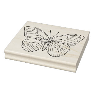 Create Your Own Wings Spread Hand Drawn Butterfly Rubber Stamp