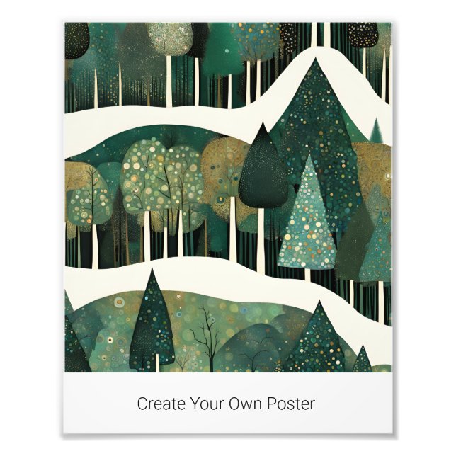 Create Your Own Winter Christmas Quote  Photo Print (Front)