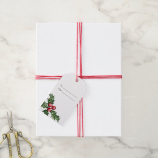 Create Your Own Winter Holly Berries Gift Tags