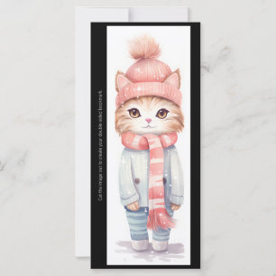 Create Your Own Winter Kitten Bookmark Card