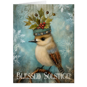 Create Your Own Winter Solstice Bird King Cards
