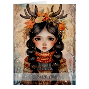 Create Your Own Winter Solstice Reindeer Maiden Cards