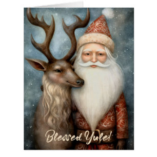 Create Your Own Winter Yule Gnome Reindeer Cards