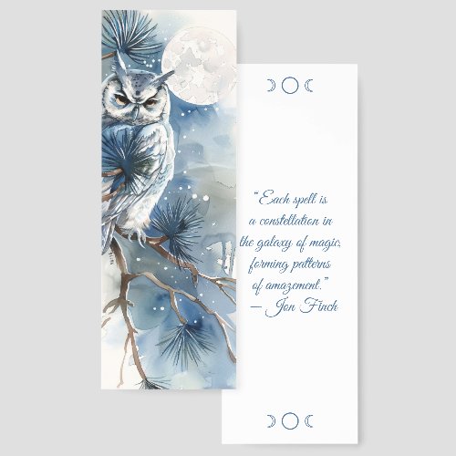 Create Your Own Wise Wintery Owl Full Moon Bookmarks