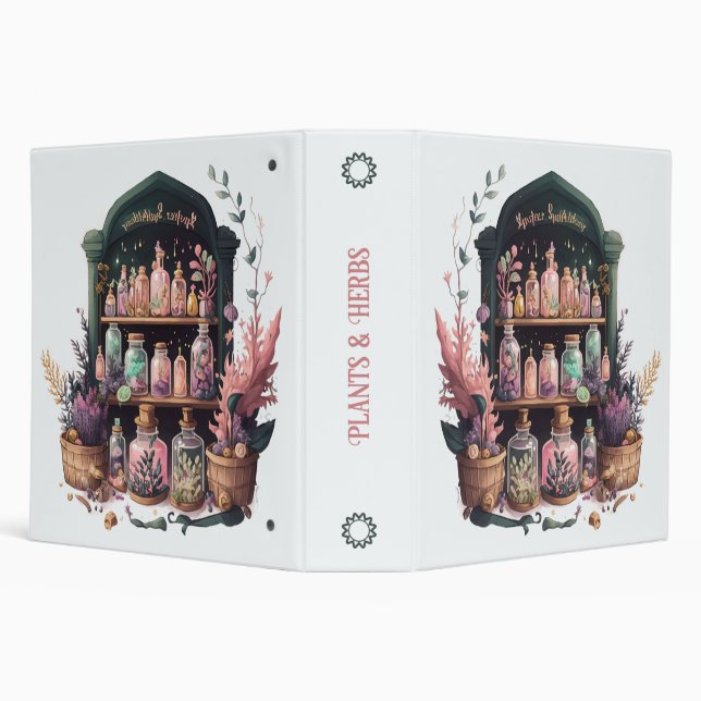 Create Your Own Witch's Herbs Apothecary 3 Ring Binder (Background)