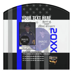 Create Your Own with 3 images and 9 lines of text Door Sign