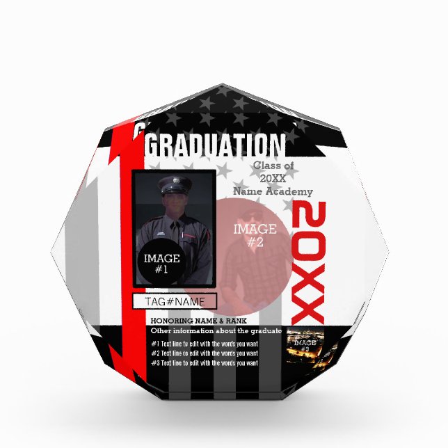 Create Your Own with 3 images and 9 text lines on Acrylic Award (Front)