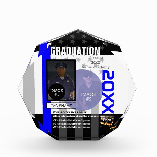 Create Your Own with 3 images and 9 text lines on Award (Front)