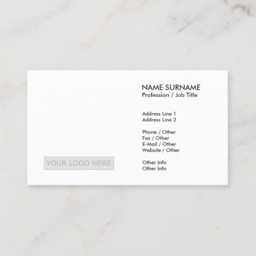 Create Your Own With Your Logo Modern Simple Business Card