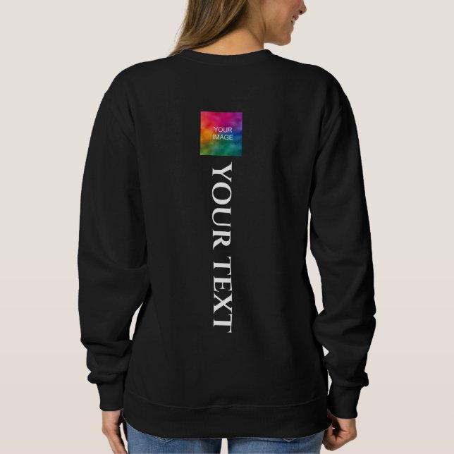 Create Your Own Womens Back Print Modern Template Sweatshirt (Back)
