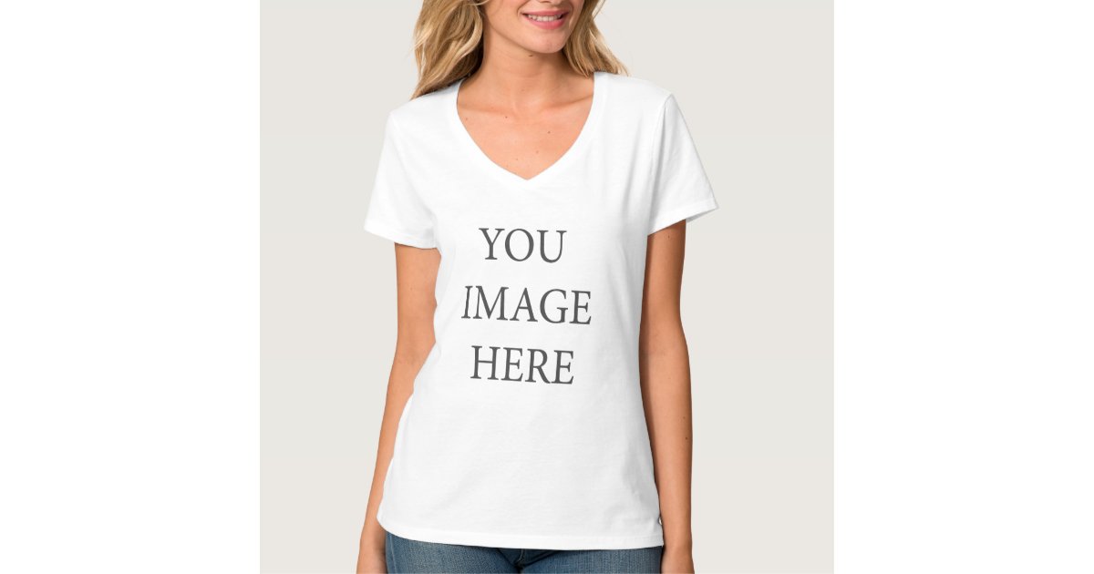 Create Your Own Women's VNeck TShirt Zazzle