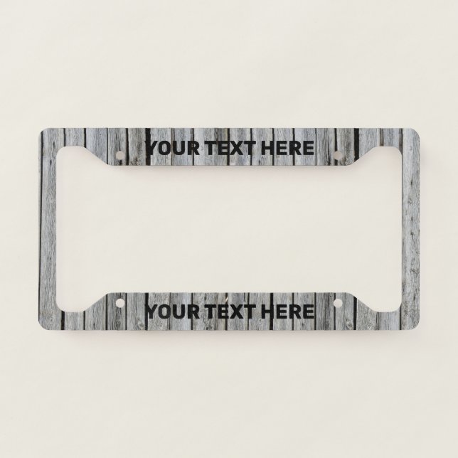 Create Your Own Wood Planks License Plate Frame (Front)