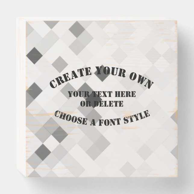 Create Your Own Wooden Box Sign (Front Horizontal)