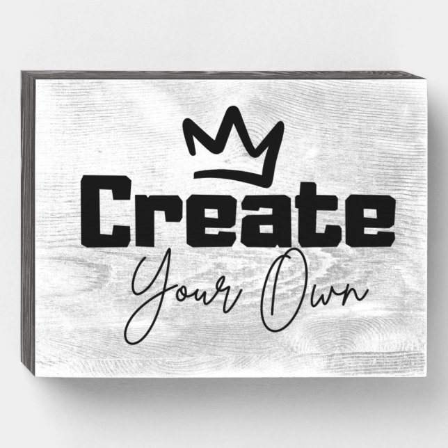 Create Your Own Wooden Box Sign (Front Horizontal)