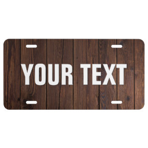 Create Your Own Wooden Floor Look License Plate
