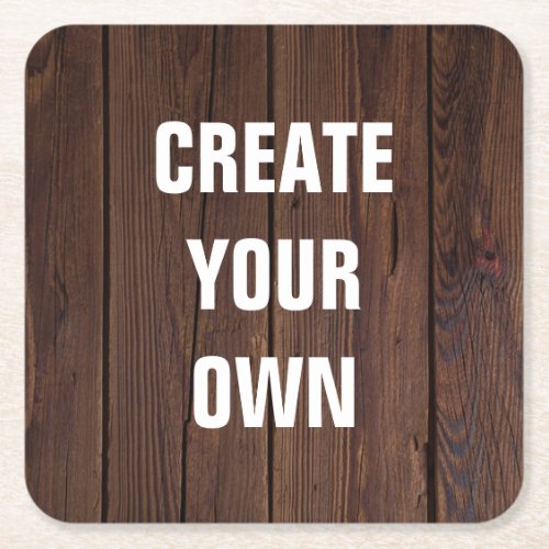 Create Your Own Wooden Floor Look Square Paper Coaster