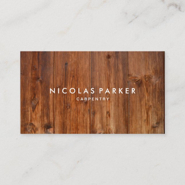 Create Your Own Wooden Wall 3 Business Card (Front)