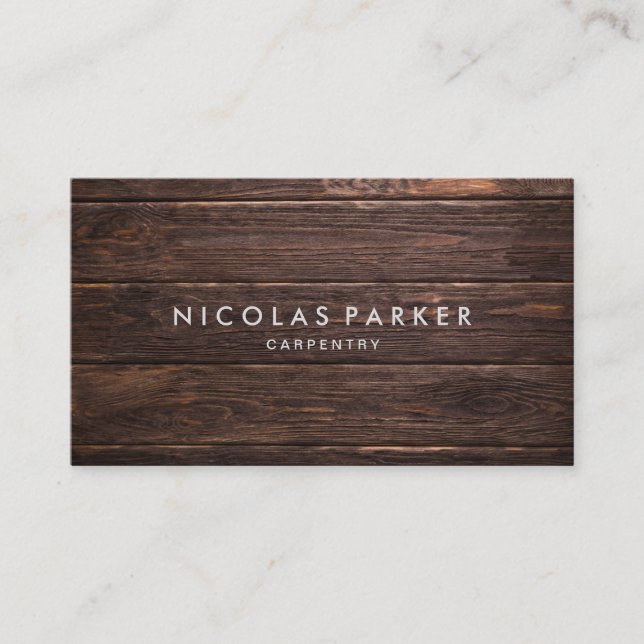 Create Your Own Wooden Wall Business Card (Front)