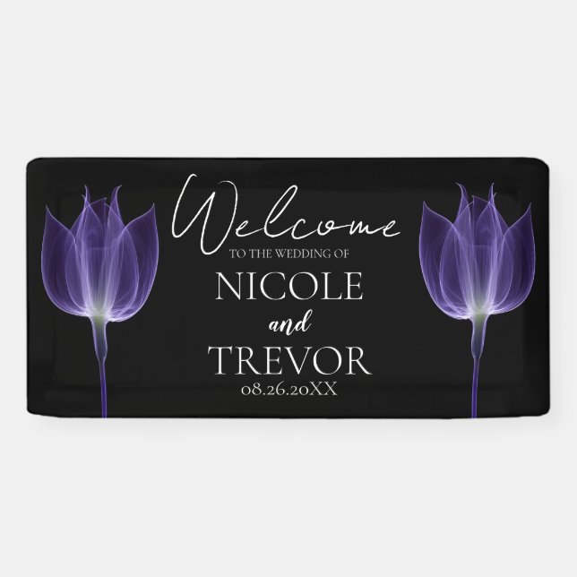 Create Your Own - X-Ray Flower Wedding Welcome Banner (Horizontal)
