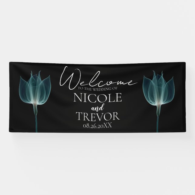 Create Your Own - X-Ray Flower Wedding Welcome Banner (Horizontal)