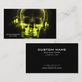 Create Your Own X-Ray Skeleton in Headphones Business Card