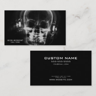 Create Your Own X-Ray Skeleton in Headphones Business Card