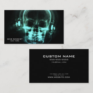 Create Your Own X-Ray Skeleton in Headphones Business Card