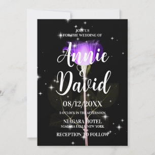 Create Your Own X-Ray Sparkle Flower Wedding Invitation
