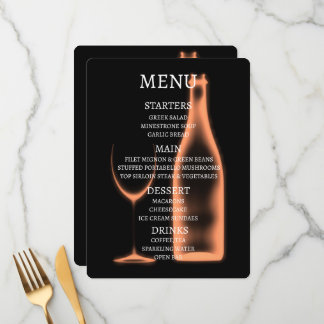Create Your Own X-Ray Wine Glass & Bottle Menu
