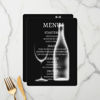 Create Your Own X-Ray Wine Glass & Bottle Menu