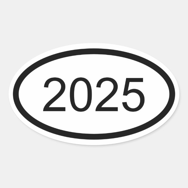 Create Your Own Year Euro Style Oval Sticker (Front)