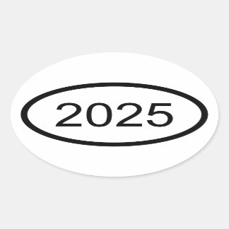 Create Your Own Year Euro Style Oval Sticker