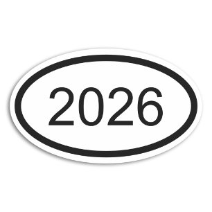 Create Your Own Year Euro Style Oval Sticker