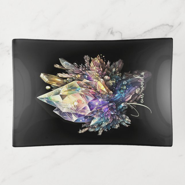Create Your Own Yellow Crystals Trinket Tray (Front)