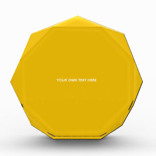Create Your Own Yellow Custom Design Acrylic Award