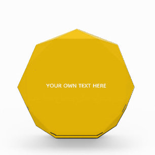 Create Your Own Yellow Custom Design Acrylic Award