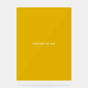 Create Your Own Yellow Custom Design Acrylic Sign