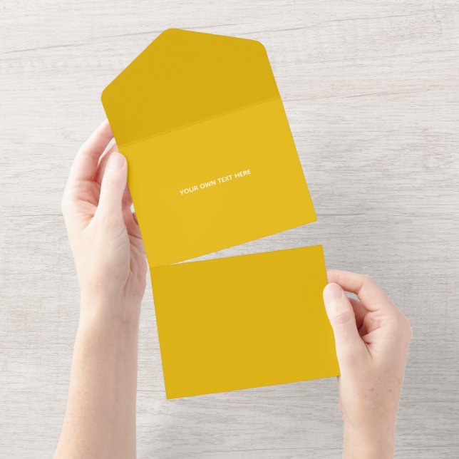 Create Your Own Yellow Custom Design All In One Invitation (Tearaway)