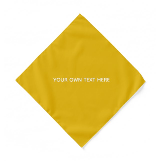 Create Your Own Yellow Custom Design Bandana (Front)
