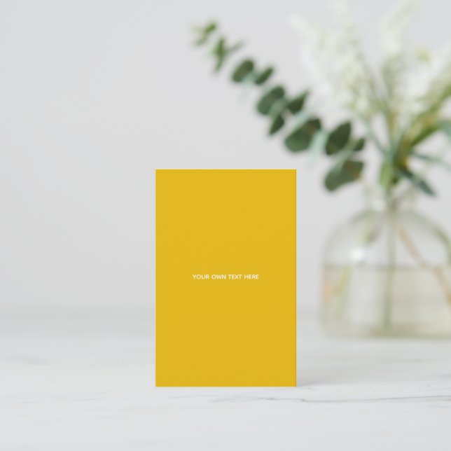 Create Your Own Yellow Custom Design Business Card (Standing Front)