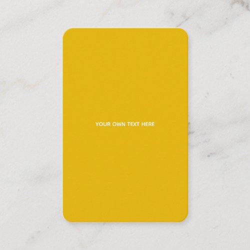 Create Your Own Yellow Custom Design Business Card