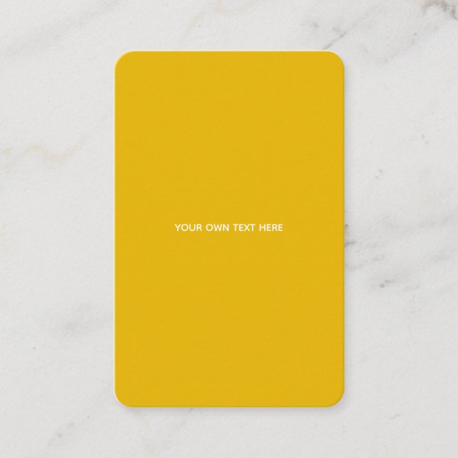 Create Your Own Yellow Custom Design Business Card (Front)