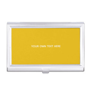 Create Your Own Yellow Custom Design Business Card Case