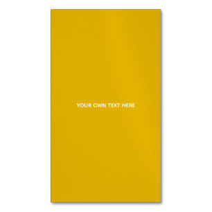 Create Your Own Yellow Custom Design Business Card Magnet