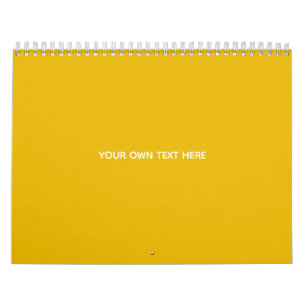 Create Your Own Yellow Custom Design Calendar