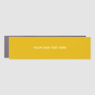Create Your Own Yellow Custom Design Car Magnet