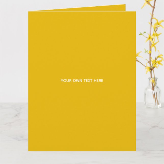 Create Your Own Yellow Custom Design Card (Yellow Flower)