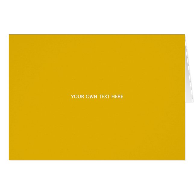 Create Your Own Yellow Custom Design Cards (Front Horizontal)