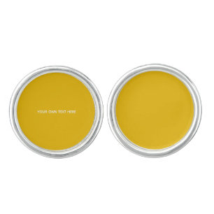 Create Your Own Yellow Custom Design Cufflinks
