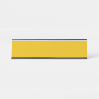 Create Your Own Yellow Custom Design Desk Name Plate
